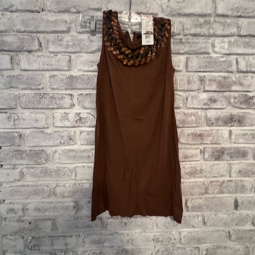 French Connection Brown Sheath Mini Dress
